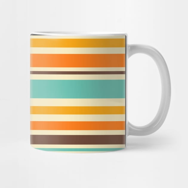 Groovy Retro 70s Stripes Geometric Pattern by Trippycollage